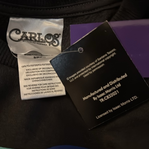 Santana Woodstock NY Women's Graphic Phantom Lion Logo Sweatshirt Black - Picture 3 of 3